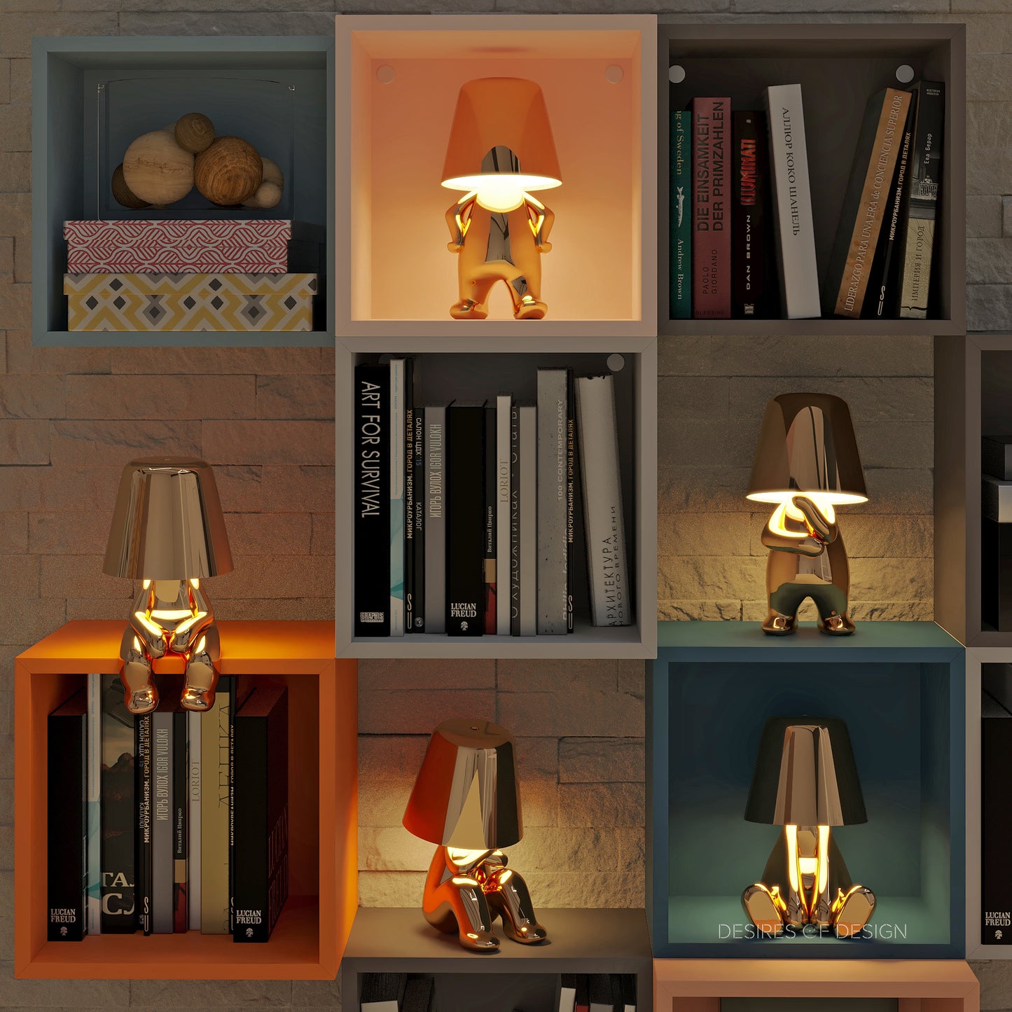 Thinker Friends™ Lamp | Gold Collection